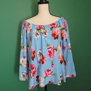 Walker & wade off the shoulder flower top M